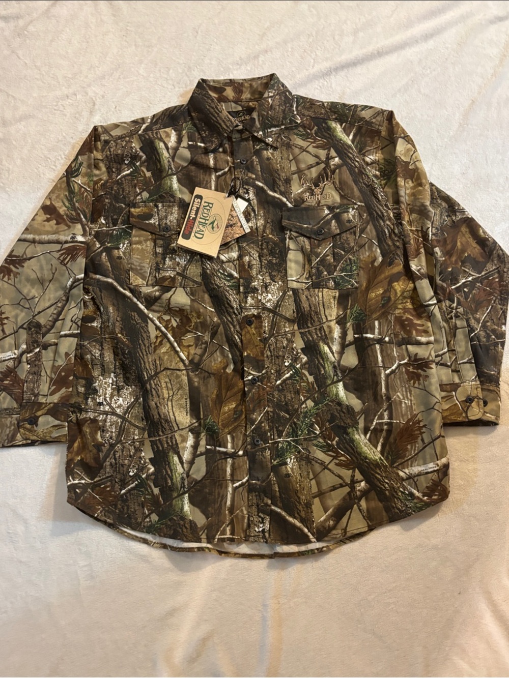 Redhead Silent-Hide Button Down Hunting Shirt Size XL/TG NWT